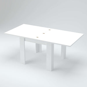 Tavolo da pranzo allungabile a libro 90x90-180cm legno bianco Jesi Liber