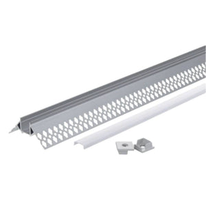 Profilo alluminio integrato optonica 5165 per strisce led 2m grigio