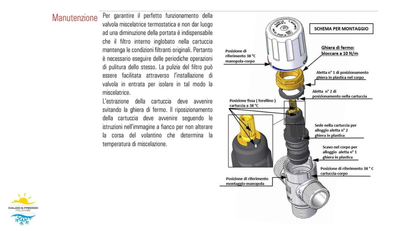 Valvola miscelatrice termostatica impianti solari da 3/4" maschio 1561s