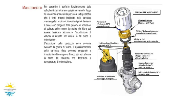 Valvola miscelatrice termostatica impianti solari da 3/4" maschio 1561s
