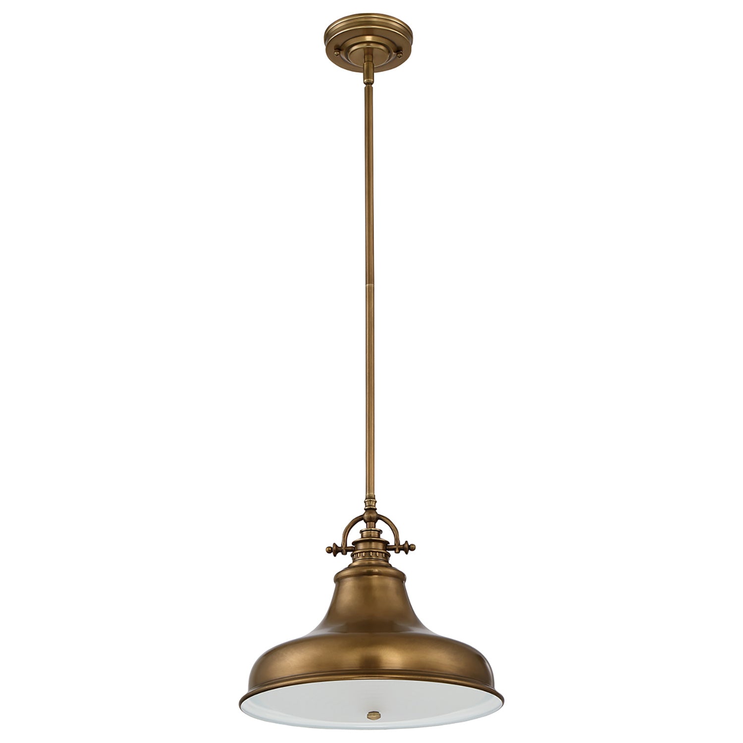 Sospensione Industrial Nordica Emery Metallo Ottone Anticato 1 Luce E27