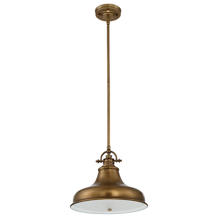 Sospensione Industrial Nordica Emery Metallo Ottone Anticato 1 Luce E27