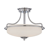 Lampadario Contemporaneo Griffin Metallo Nichel Antico 3 Luci E27