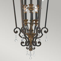 Lampadario Classico Marquette Acciaio Bronzo Heirloom 6 Luci E14