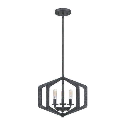 Lampadario Industrial Nordico Vanguard Acciaio Nero Antico 3 Luci E14