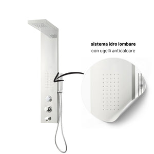 Colonna doccia ivon cascata bocca di erogazione per vasca e idro lombare *** finitura- cromo lucido, confezione 1