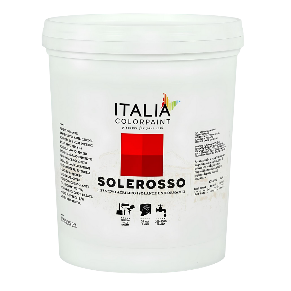 I pre trattamenti primer solerosso fissativo acrilico uniformante trasparente *** formato 1 lt, confezione 1