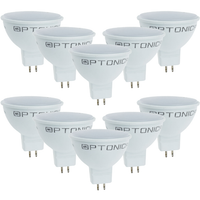 Lampadina dicroica led spillo gu5.3 7 watt risparmio energetico 6000k pezzi 10