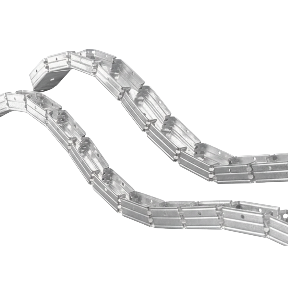 Guida profilo in lamiera zincata flessibile per strutture curve 1,5 m *** misure 30 x 75 x 30 mm, confezione 1