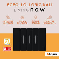 Cover illuminabile bticino 1 modulo varie finiture di colore *** colore nero, confezione 1