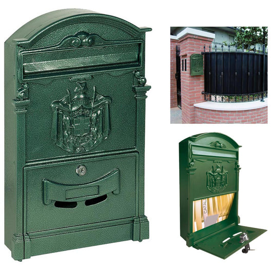 Cassetta postale regia residence colore verde in alluminio cassetta per lettere