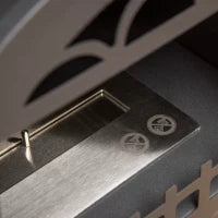 Camino Bioetanolo in Metallo da 3h di Combustione con Serbatoio da 0.9L e Copertura 25m², 41x25x54 cm, Nero