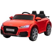 Macchina Elettrica per Bambini 3-5 Anni Licenza AUDI TT con Telecomando e Fari LED, 102x60x44 cm, Rosso