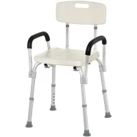Sedile da doccia con schienale e braccioli Sedile da vasca, sedia regolabile in altezza