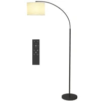 Lampada da Terra LED Regolabile con Telecomando, 11 Temperature e 11 Luminosità, Timer 1H, Girevole, Nero