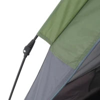 Tenda Pop-Up da Campeggio per 3-4 Persone, Tenda a Cupola Impermeabile, Leggera, Ventilata, Facile da Montare, 2 Grandi Porte, 2,6L x 2,6l x 1,5H m, Fibra Vetro Poliestere Oxford, Verde e Grigio