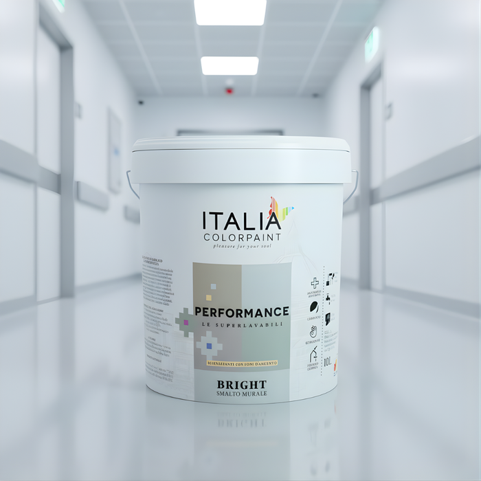 Performance bright smalto murale ecologico all acqua *** formato 1 lt, finitura satinata, confezione 1