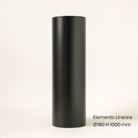 Tubo lineare arredo canale da fumo stufa a pellet sistema scarico diametro 180mm *** misura h 1000 mm, confezione 1