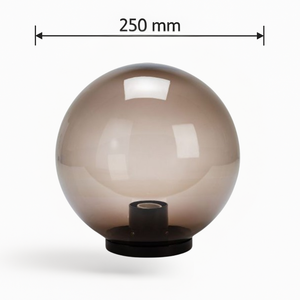 Acrilux globo sfera lampioni fumè con possibilità di montaggio a palo *** diametro 250 millimetri, confezione 1