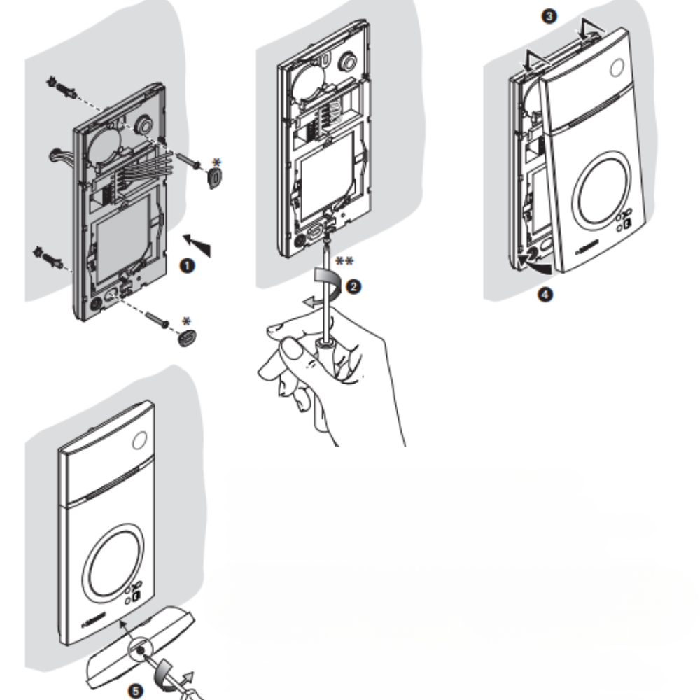 Bticino 363911 kit vivavoce monofamiliare con videocitofono classe 300x13e