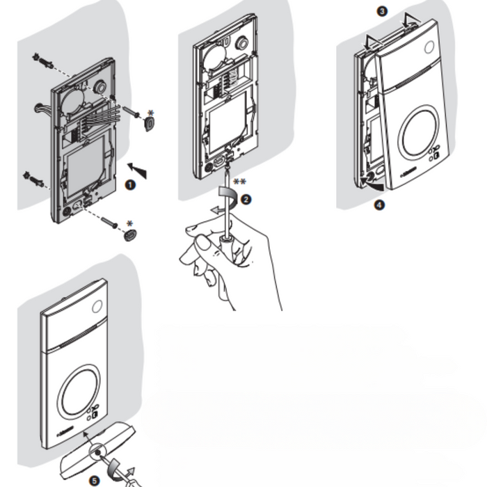 Bticino 363911 kit vivavoce monofamiliare con videocitofono classe 300x13e