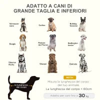Brandina per Cani Grandi in Metallo e Tessuto Oxford con Borsa di Trasporto, 92x76x18cm, Nero
