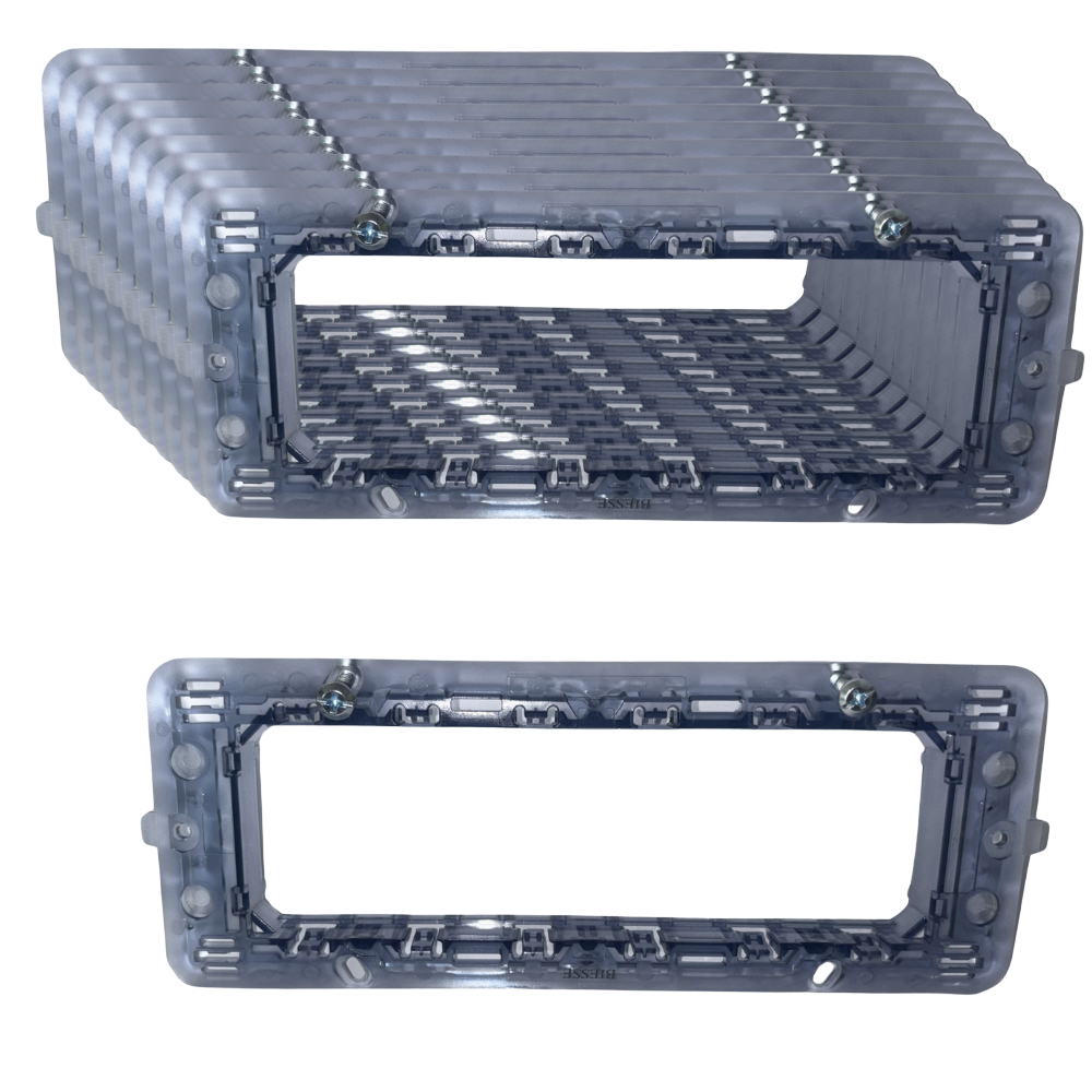 Kit supporto biesse per placche compatibile con bticino matix 6 posti *** numero pezzi 10, confezione 1