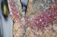 Stampa Su Tela Con Applicazioni -B- Butterly  Cm 80X3.8X120