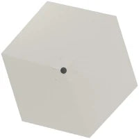 Telo di Ricambio per Ombrellone Ø3 m con Prese d'Aria per Telai in Legno e Acciaio, Crema