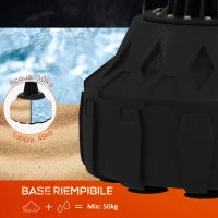 Sacco da Boxe da Terra Autoportante con Bersaglio Regolabile, Base Riempibile e Ventose, Nero