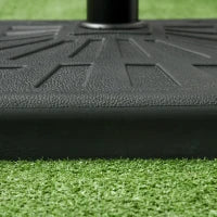 Base per Ombrellone di 19kg e 51x51x32 cm in Resina e Acciaio per Pali Ø32mm, Ø38mm e Ø48mm, Nero