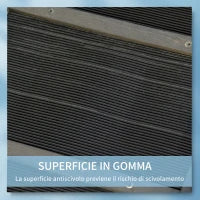 Rampa per Cani Pieghevole Antiscivolo in Legno con Maniglia Laterale, 43x165x6.5 cm, Nero