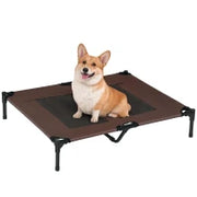 Brandina per Cani in Metallo e Tessuto Oxford Traspirante, 92x76x18 cm Marrone e Nero