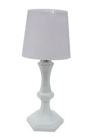 Paralume Da Comodino Chess Metacrilato Bianco Ø Cm 15X35