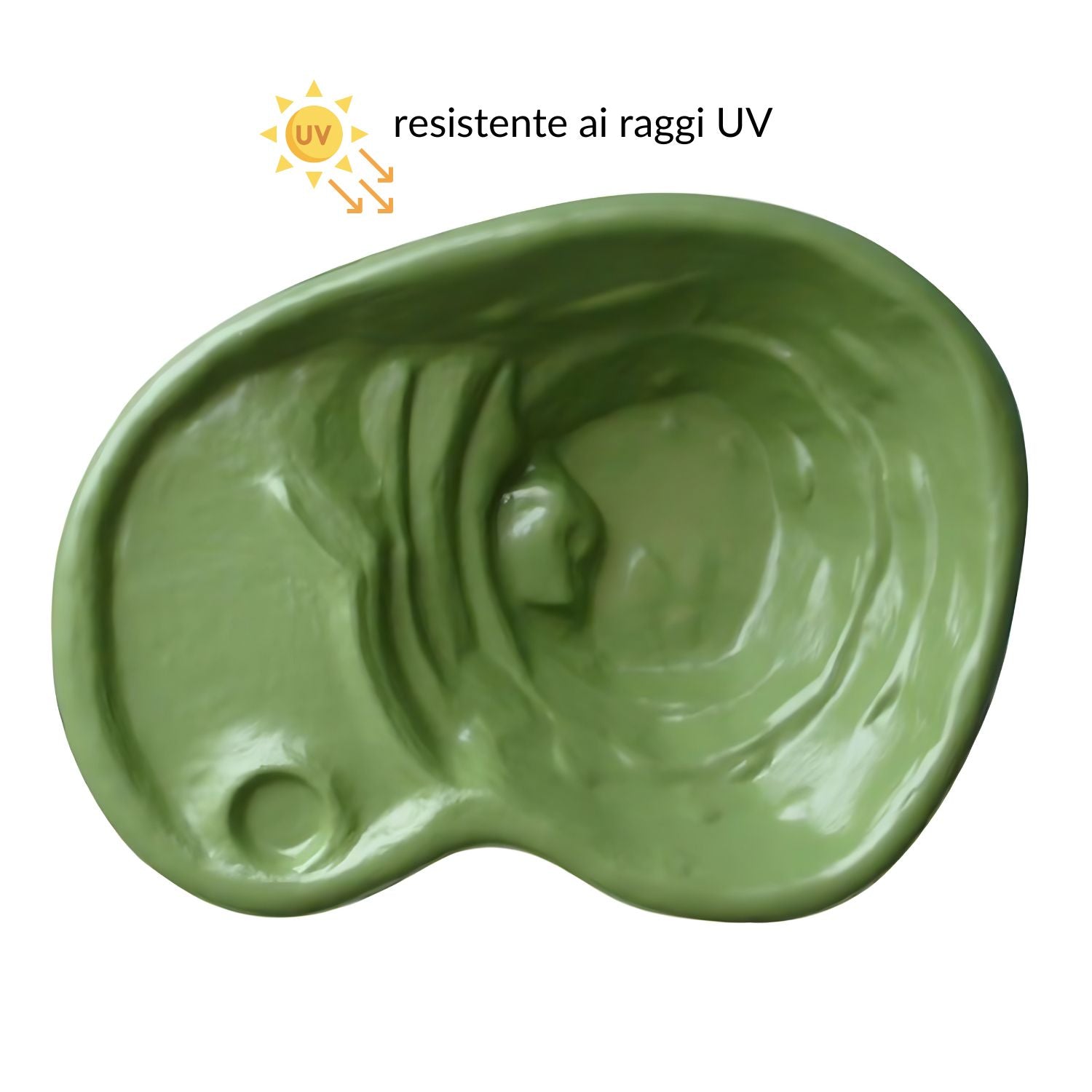 laghetto ninjia per tartarughe verde litri 210 cm 185x108x32