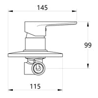 Tris rubinetti miscelatori bidet lavabo doccia ad incasso linea asia cromata