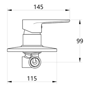 Tris rubinetti miscelatori bidet lavabo doccia ad incasso linea asia cromata