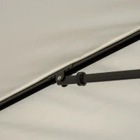 Ombrellone da Giardino Rettangolare e Regolabile con Palo in Alluminio, 2x1.3x2.5 m, Beige