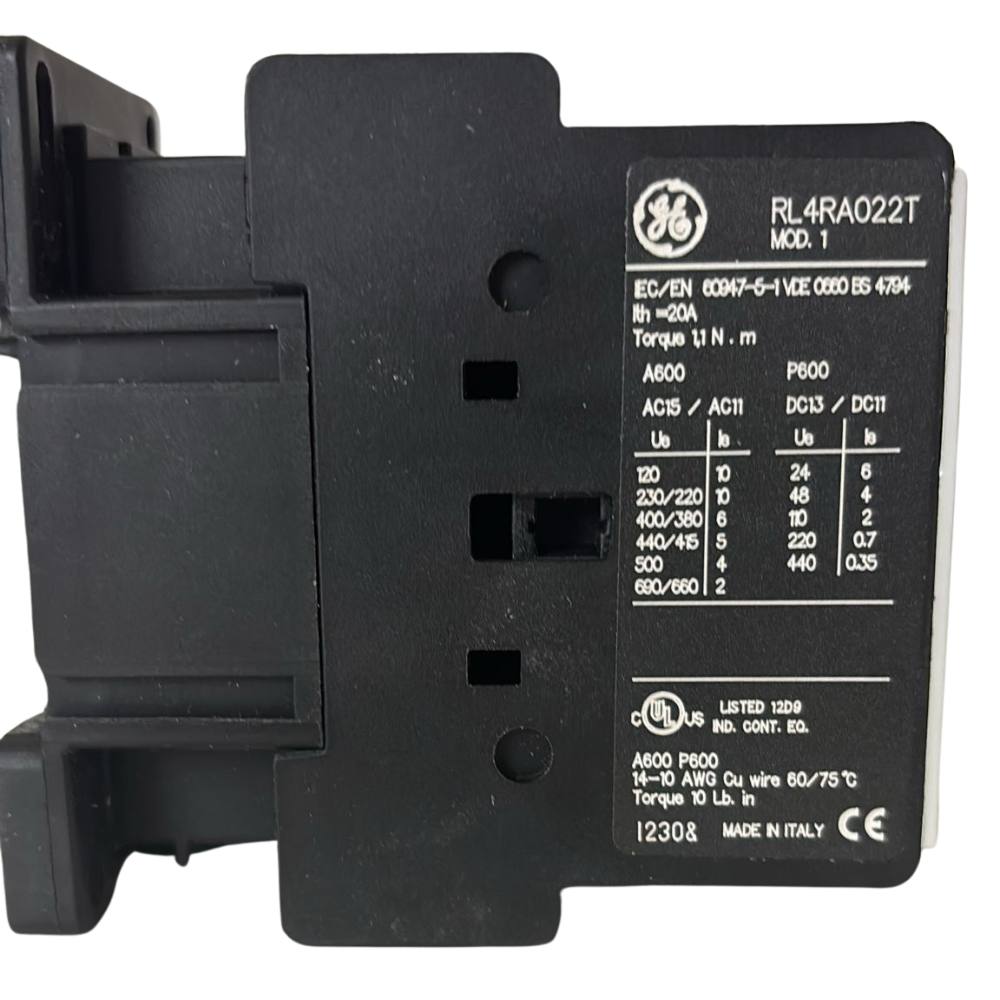 Relè ausiliario ge power rl4ra022t5 2na 2nc 220v ac guida din