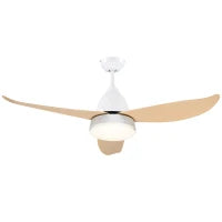 Ventilatore da Soffitto Reversibile con Luce LED, 6 Velocità, Silenzioso, Telecomando, Diametro 122 cm, Bianco