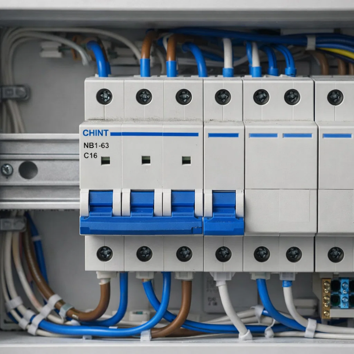 Chint nb1-63 interruttore magnetotermico 3p curva c 6ka guida din *** ampere 16 ampere, confezione 1