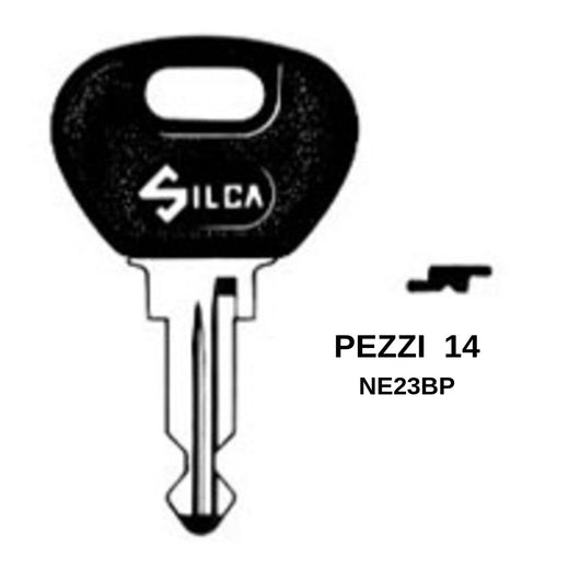 Chiave silca per auto testa gommata ne23bp pz 14