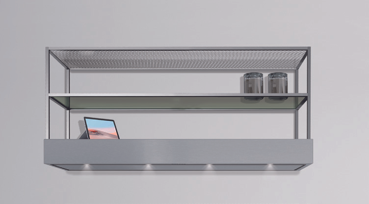 CAPPA MENSOLA PARETE -cm 180X48 - Inox - 900 m3/h