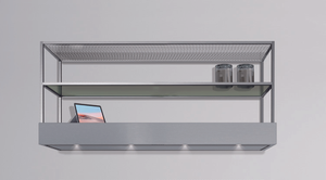 CAPPA MENSOLA PARETE -cm 180X48 - Inox - 900 m3/h