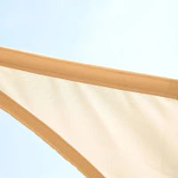 Tenda da sole triangolare, Beige, 6x6x6m