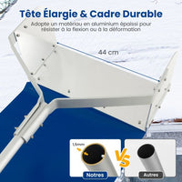 Rastrello da neve da tetto con 4 aste Lunghezza massima 624 cm Rimozione neve da tetto in alluminio per garage per veicoli domestici 20_0006806