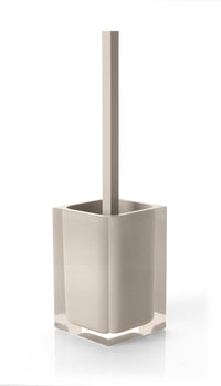 Scopino WC d'appoggio con ciuffo in setole linea Rainbow Gedy RA33 Tortora Chiaro