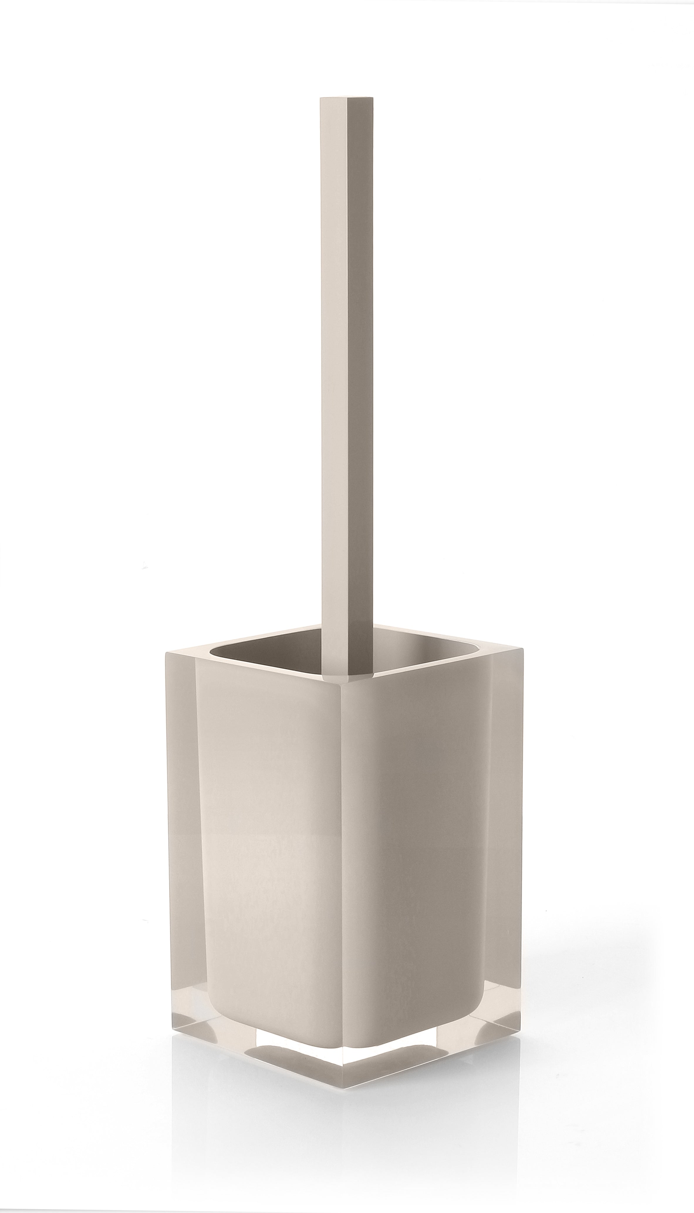 Scopino WC d'appoggio con ciuffo in setole linea Rainbow Gedy RA33 Tortora Chiaro