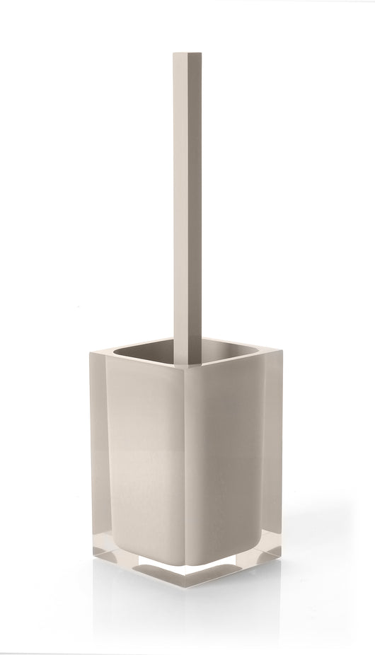 Scopino WC d'appoggio con ciuffo in setole linea Rainbow Gedy RA33 Tortora Chiaro