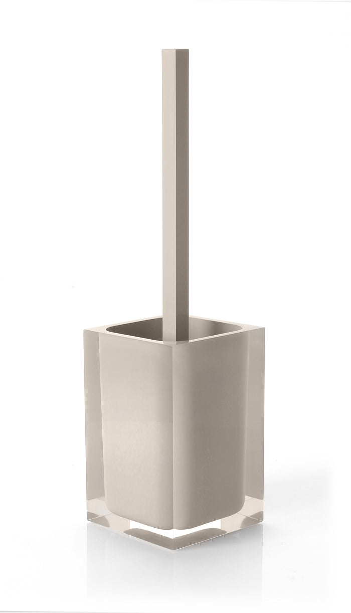 Scopino WC d'appoggio con ciuffo in setole linea Rainbow Gedy RA33 Tortora Chiaro